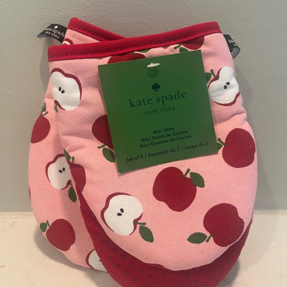 Kate Spade Red and Pink Apple Mini Mitts